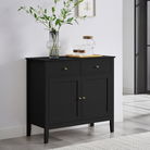 Prince Fluted 2 Doors 2 Drawers Sideboard Black