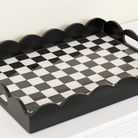 Black Monochrome Checked Tray