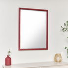 Rectangle Brick Red Bobbin Bobble Wall Mirror 62cm x 82cm