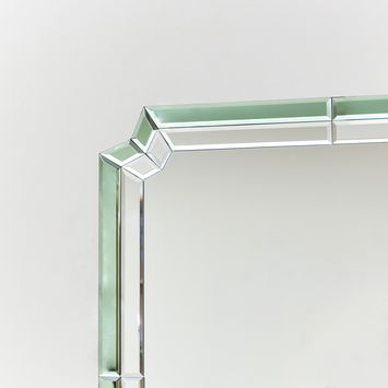 Rectangle Green Glass Art Deco Wall Mirror 60cm x 100cm