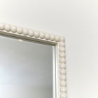 Rectangle Pale Taupe Bobbin Bobble Wall Mirror 62cm x 82cm