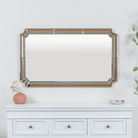 Rectangle Pink Glass Art Deco Wall Mirror 60cm x 100cm