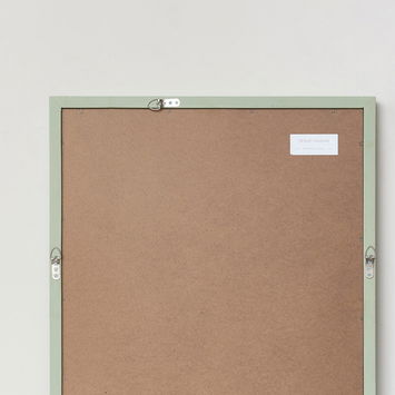 Rectangle Sage Green Bobbin Bobble Wall Mirror 62cm x 82cm