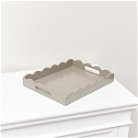 Rectangle Taupe Scalloped Tray
