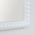 Rectangle White Bobbin Bobble Wall Mirror 62cm x 82cm