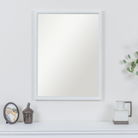 Rectangle White Bobbin Bobble Wall Mirror 62cm x 82cm