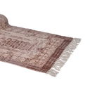 Red & White Fringed Cotton Rug 240cm