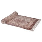 Red & White Fringed Cotton Rug 240cm