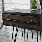 Retro Industrial Metal Bedside Table