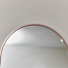 Rose Gold Oval Framed Wall Mirror 140cm x 40cm