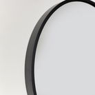 Round Black Wall Mirror - 40cm x 40cm