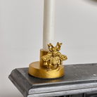Round Gold Bee Candle Holder - 6cm