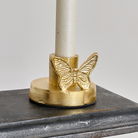 Round Gold Butterfly Candle Holder - 6cm