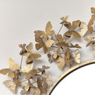 Round Gold Butterfly Mirror