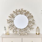 Round Gold Butterfly Mirror