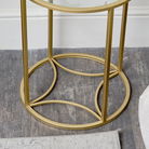 Round Gold & Glass Side Table