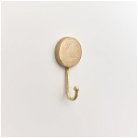 Round Gold Hammered Wall Hook