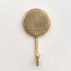 Round Gold Hammered Wall Hook