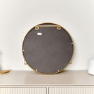 Round Gold Mirror With Shelf - 50cm x 50cm