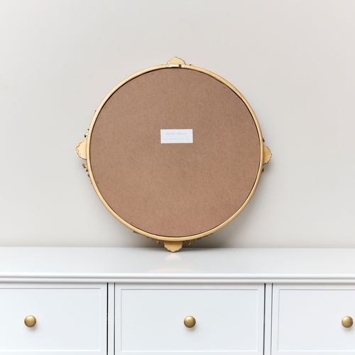 Round Gold Ornate Wall Mirror 56cm x 56cm