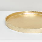 Set of 3 Round Gold Metal Trays