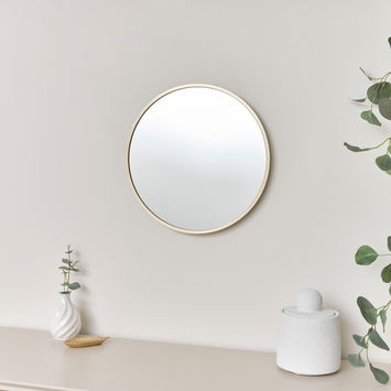 Round Gold Wall Mirror - 40cm x 40cm