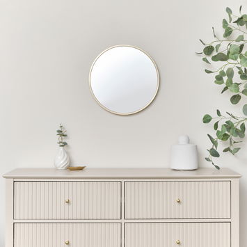 Round Gold Wall Mirror - 40cm x 40cm