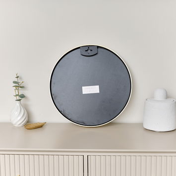 Round Gold Wall Mirror - 40cm x 40cm