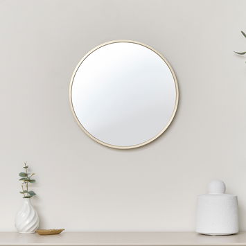 Round Gold Wall Mirror - 40cm x 40cm