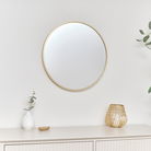 Round Gold Wall Mirror - 50cm x 50cm