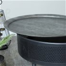 Round Grey Metal Coffee Table