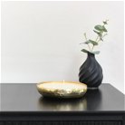 Round Hammered Gold 3 Wick Candle Pot