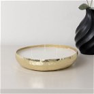 Round Hammered Gold 3 Wick Candle Pot