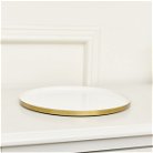 Round Metal Gold & Ivory Tray