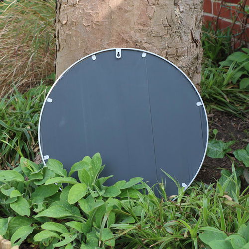 Round Metal Vintage Cream Mirror 60cm x 60cm