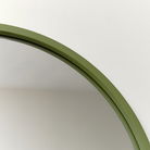 Round Olive Green Wall Mirror 40cm x 40cm