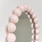 Round Pink Bobble Bobbin Wall Mirror 60cm x 60cm