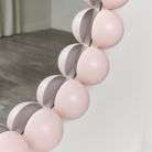 Round Pink Bobble Bobbin Wall Mirror 60cm x 60cm