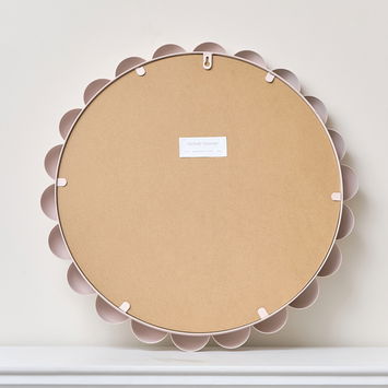 Round Pink Bobble Bobbin Wall Mirror 60cm x 60cm