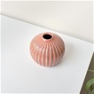 Round Pink Distressed Ceramic Vase - 12cm