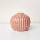 Round Pink Distressed Ceramic Vase - 12cm