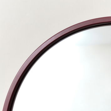 Round Plum Red Wall Mirror 40cm x 40cm