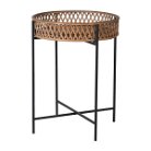 Round Rattan Tray Table