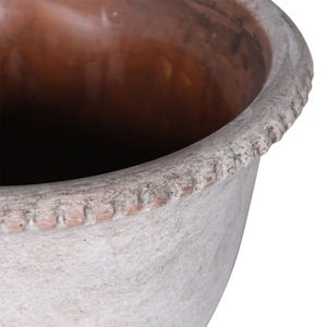 Round Rustic Urn Styled Ceramic Planter Pot - 19cm