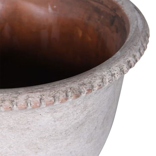 Round Rustic Urn Styled Ceramic Planter Pot - 19cm
