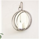 Round Silver Mirrored Wall Candle Sconce