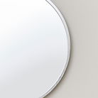 Round Silver Wall Mirror - 40cm x 40cm