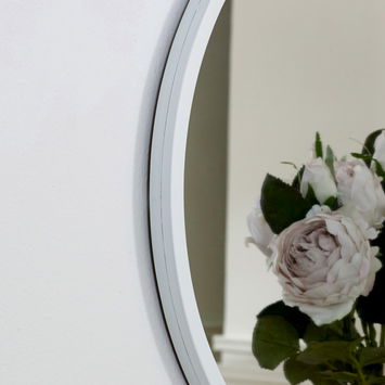 Round White Wall Mirror 50cm x 50cm