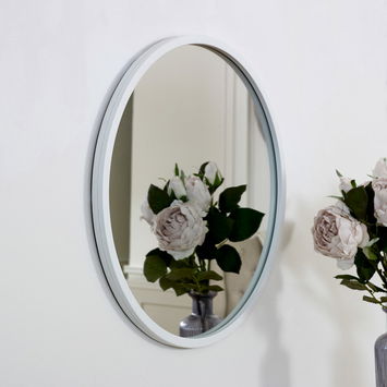 Round White Wall Mirror 50cm x 50cm