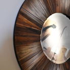 Round Wooden Sunburst Wall Mirror 90cm x 90cm